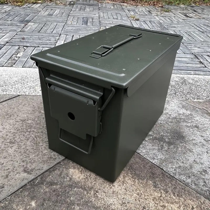 Metal Ammo Tin Case Storage Box