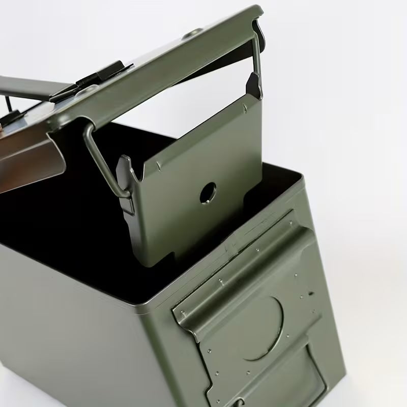 Metal Ammo Tin Case Storage Box