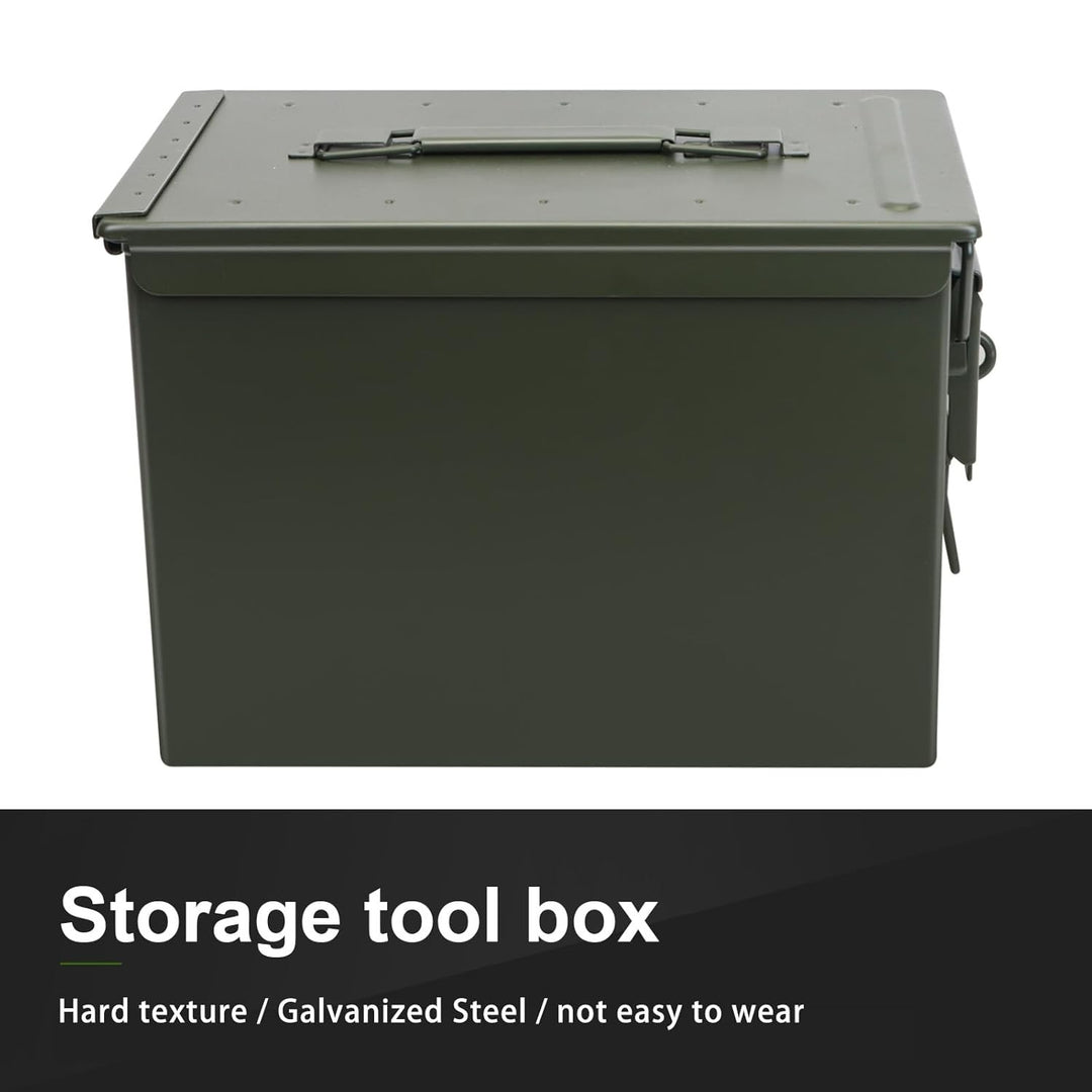 Metal Ammo Tin Case Storage Box