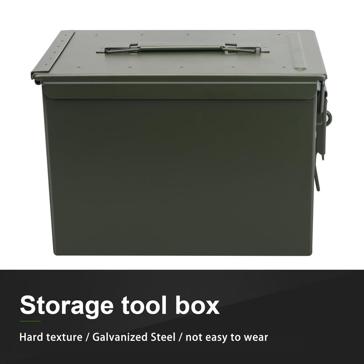 Metal Ammo Tin Case Storage Box