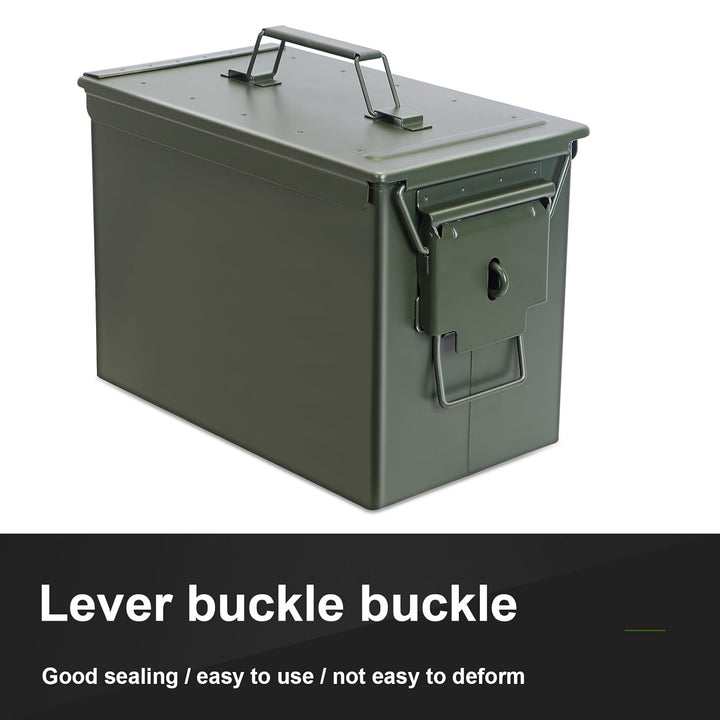 Metal Ammo Tin Case Storage Box