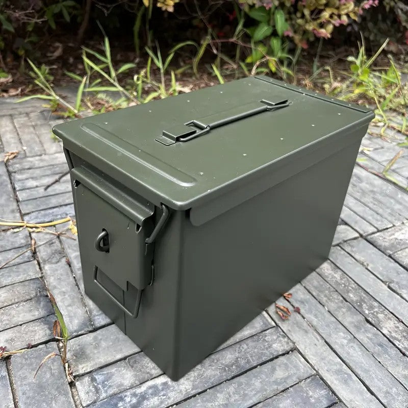 Metal Ammo Tin Case Storage Box