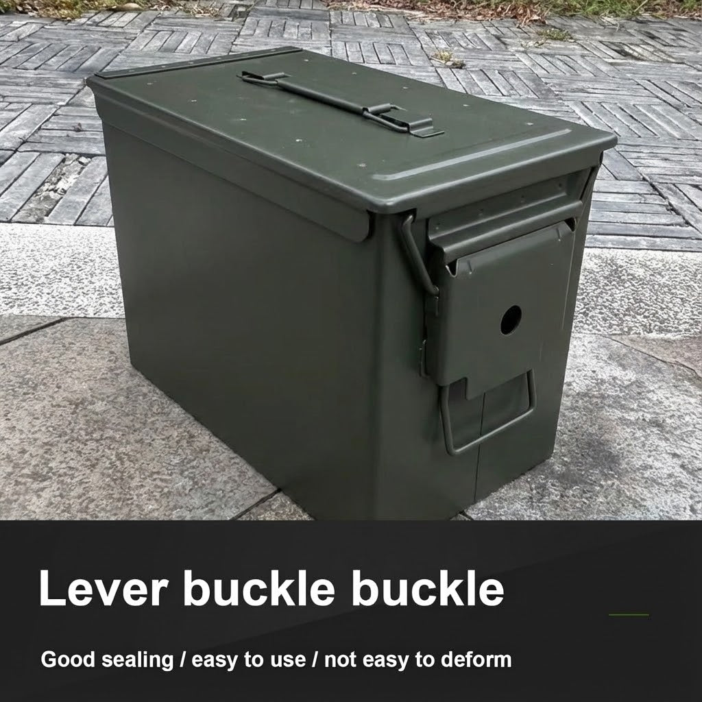 Metal Ammo Tin Case Storage Box