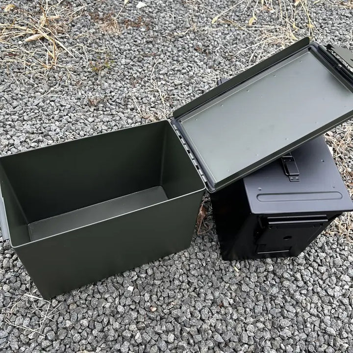 Metal Ammo Tin Case Storage Box