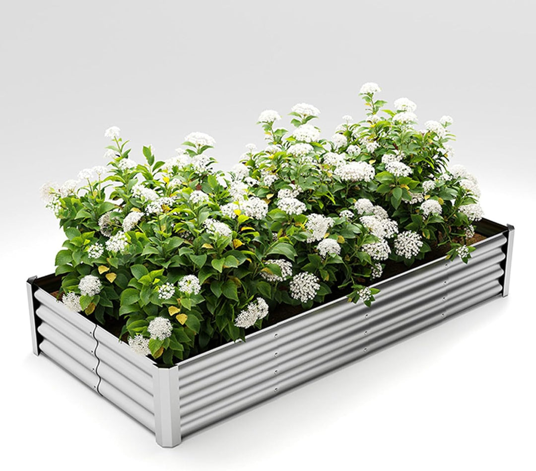 180cm Rectangular Galvanized Raised Garden Bed Kit