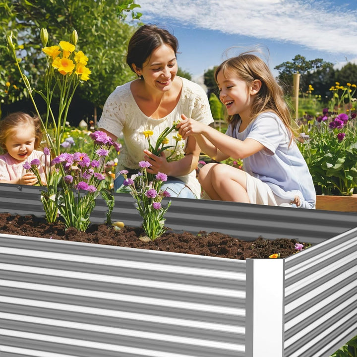 180cm Rectangular Galvanized Raised Garden Bed Kit