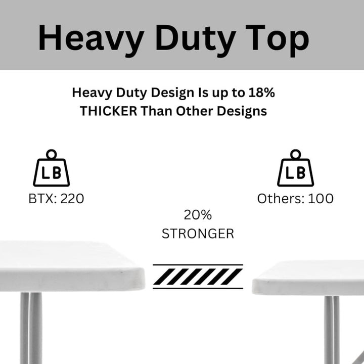Slim Folding Table 180_45cm Space Saving Design with Strong Steel Legs