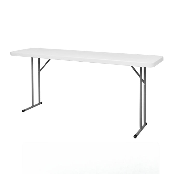 Slim Folding Table 180_45cm Space Saving Design with Strong Steel Legs