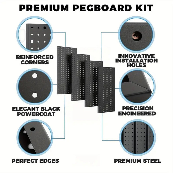 4 Pack Metal Pegboard Tool Organizer