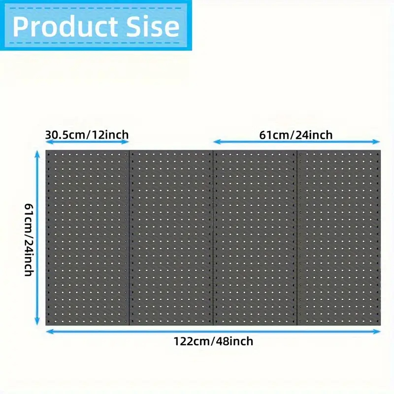 4 Pack Metal Pegboard Tool Organizer