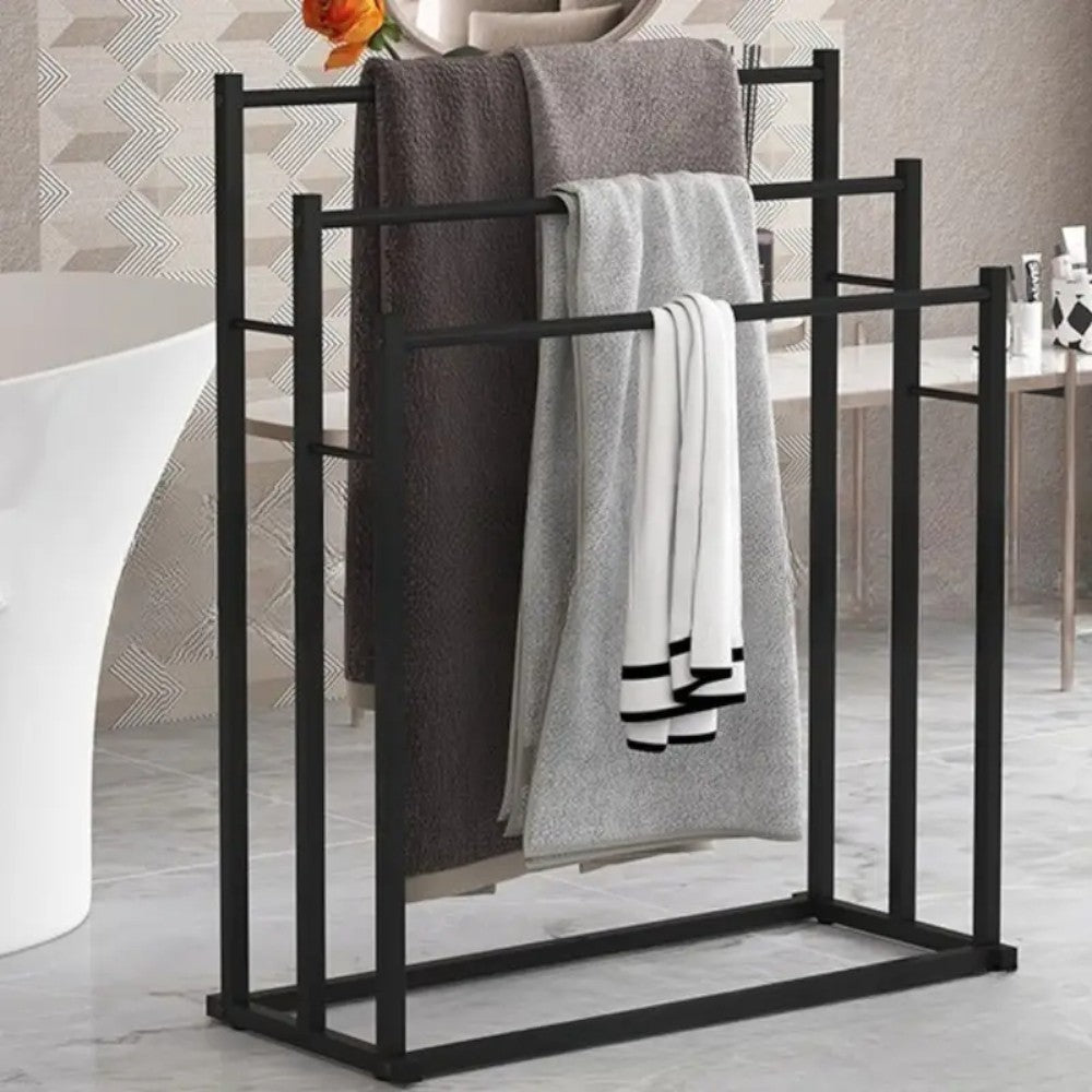 Free Standing 3 Tier Metal Towel Rack Bathroom Towel Holder