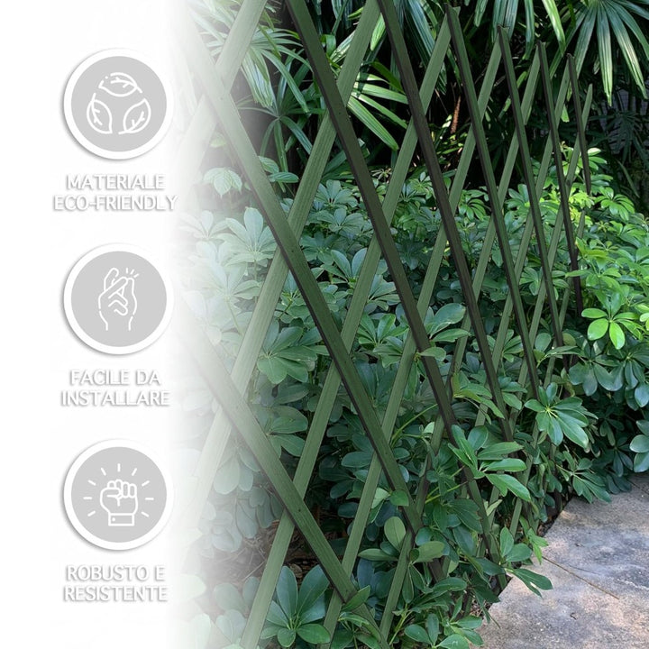 Expandable Trellis Fence for Climbing Plants