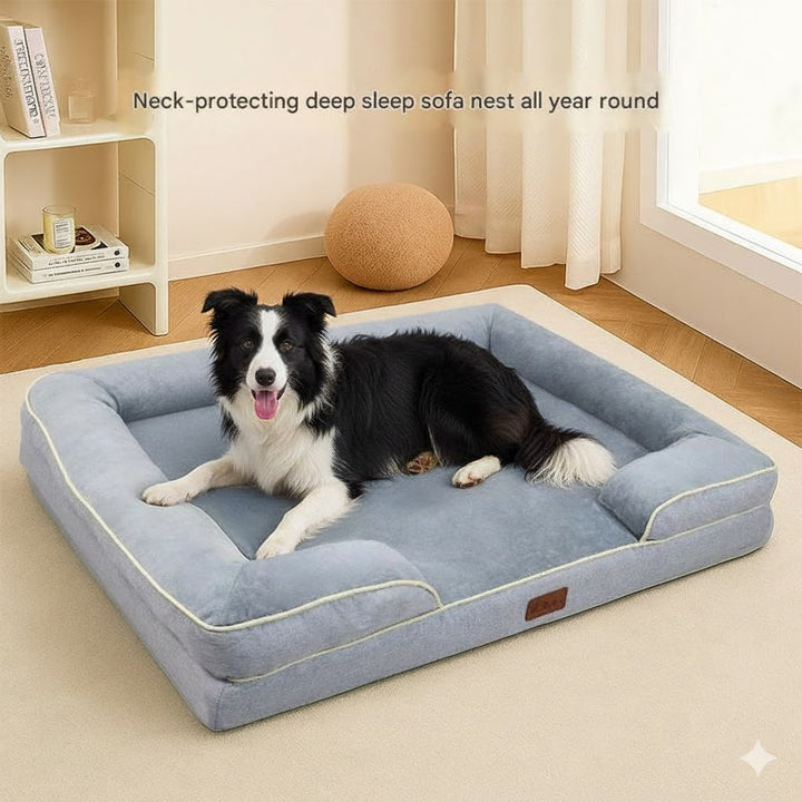 Orthopedic Memory Foam Dog Bed with Bolster Sides - XL