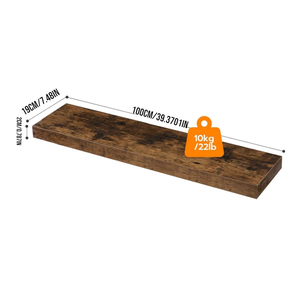 Set of 2 Rustic Floating DIY Wall Shelves _ 100cm