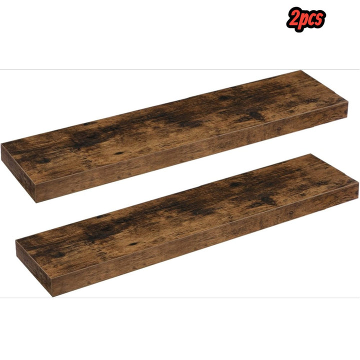 Set of 2 Rustic Floating DIY Wall Shelves _ 100cm