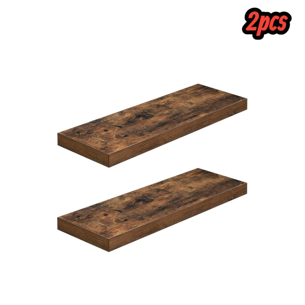 Set of 2 Rustic Floating DIY Wall Shelves _ 60cm