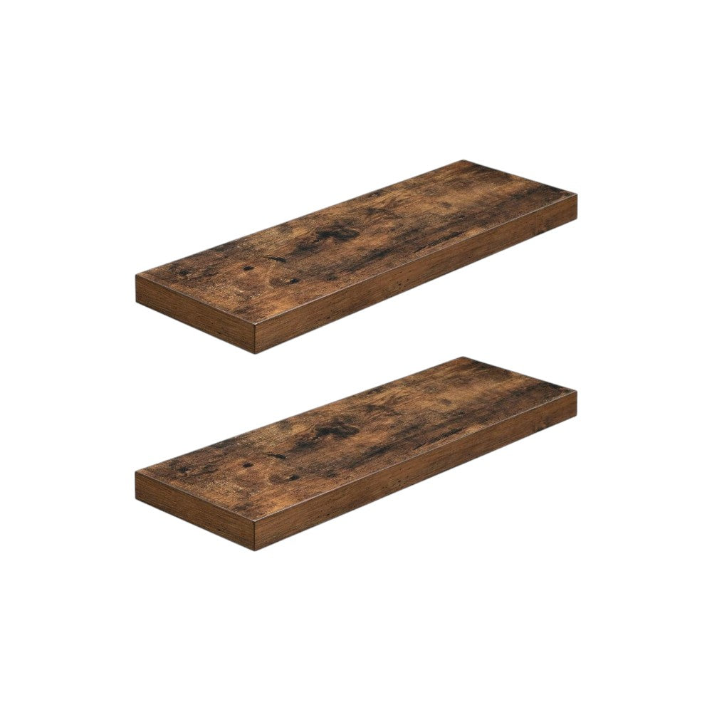 Set of 2 Rustic Floating DIY Wall Shelves _ 60cm