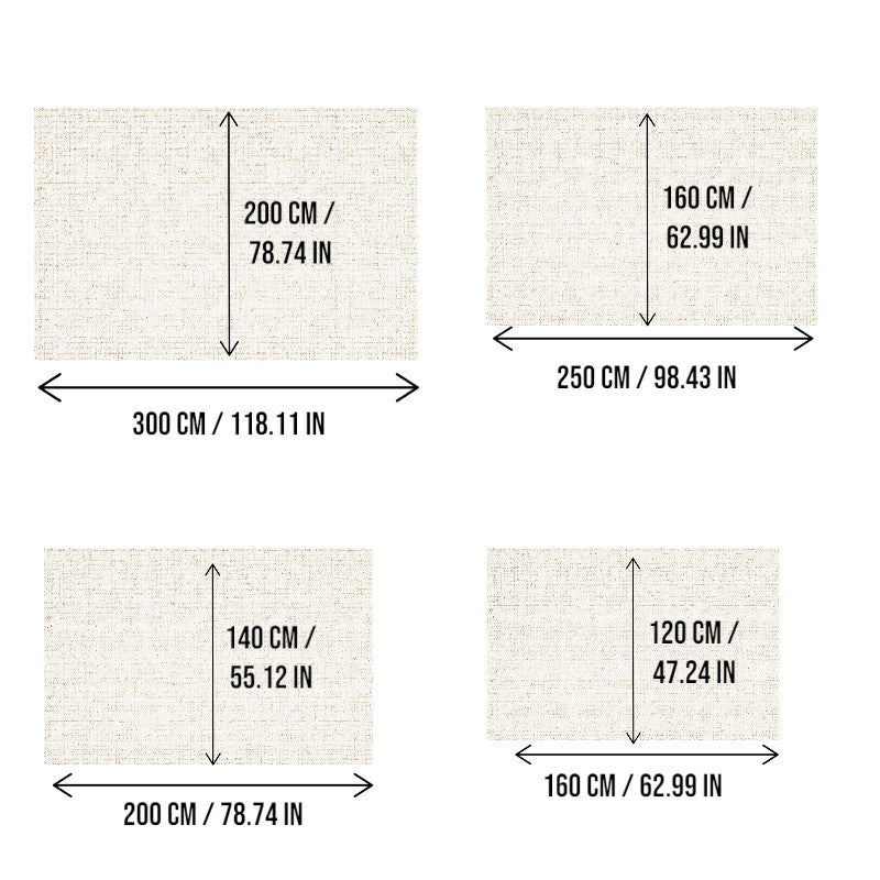 Area Rug 200x300cm Modern Minimalist Living Room Carpet - Soft Sand Beige