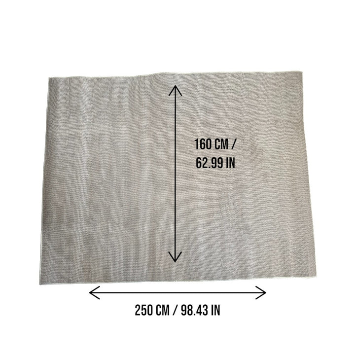 Area Rug 160x250cm Modern Minimalist Living Room Carpet - Warm Cream Linen