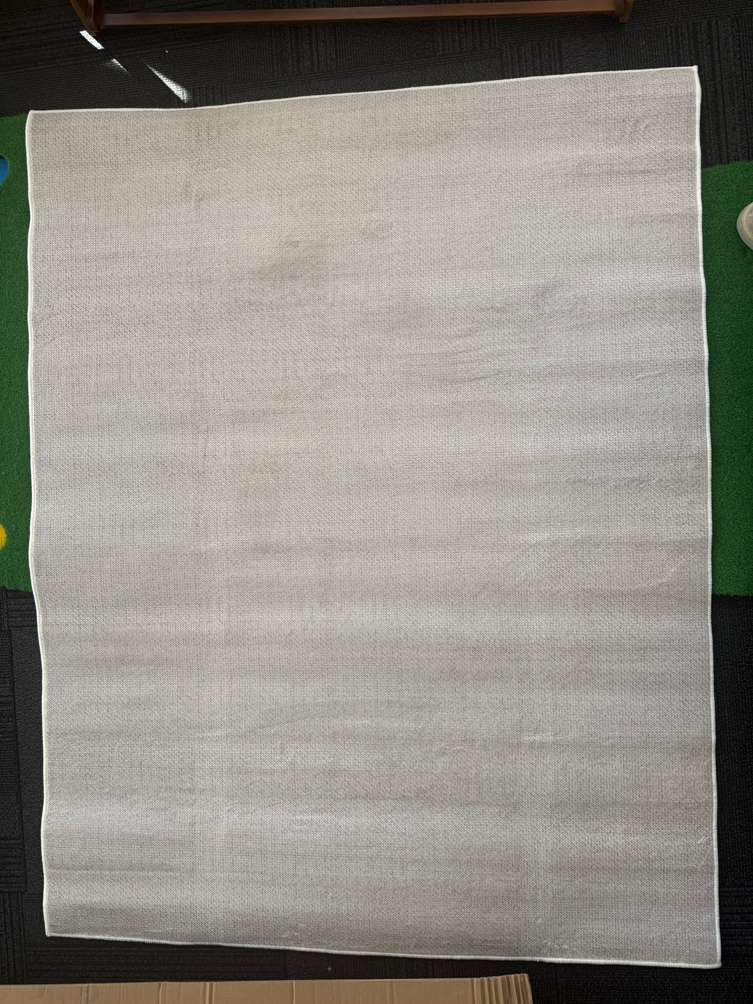 Area Rug 140x200cm Modern Minimalist Living Room Carpet - Warm Cream Linen