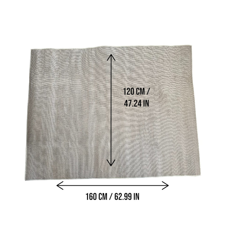 Area Rug 120x160cm Modern Minimalist Living Room Carpet - Warm Cream Linen