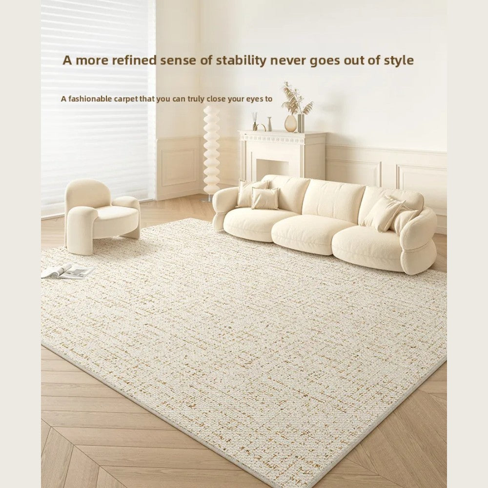 Area Rug 120x160cm Modern Minimalist Living Room Carpet - Warm Cream Linen