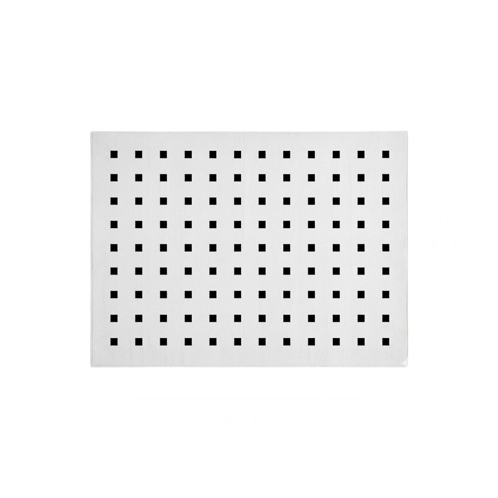 Area Rug 120x160cm Modern Minimalist Living Room Carpet - Pure White Grid