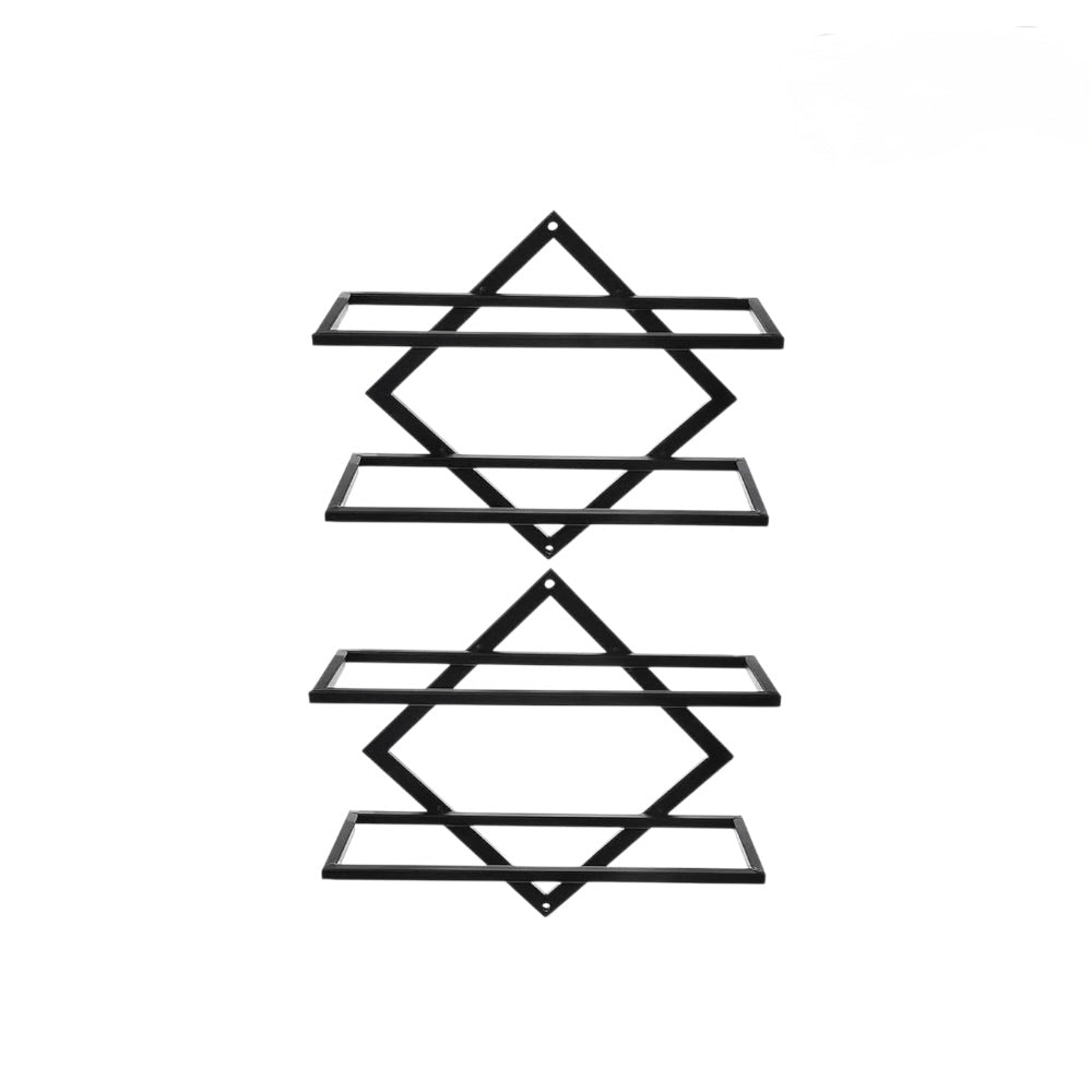 2 Pack Wall Mounted Wine Rack Collapsible Metal Bottle Holder