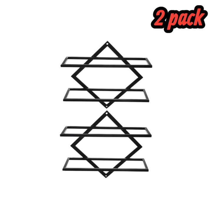 2 Pack Wall Mounted Wine Rack Collapsible Metal Bottle Holder