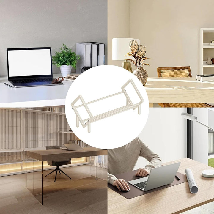 Metal Storage Rack Desktop Organizer - White