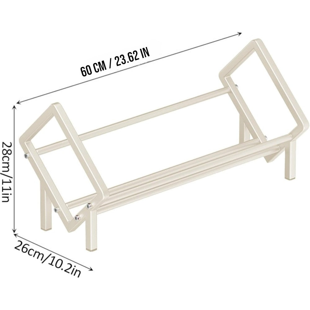 Metal Storage Rack Desktop Organizer - White