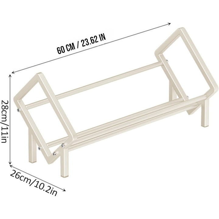 Metal Storage Rack Desktop Organizer - White
