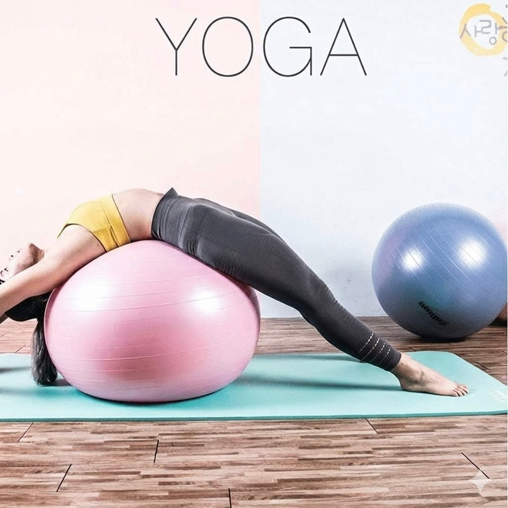 65cm Yoga Ball Thick Anti Burst Exercise Ball - Pink