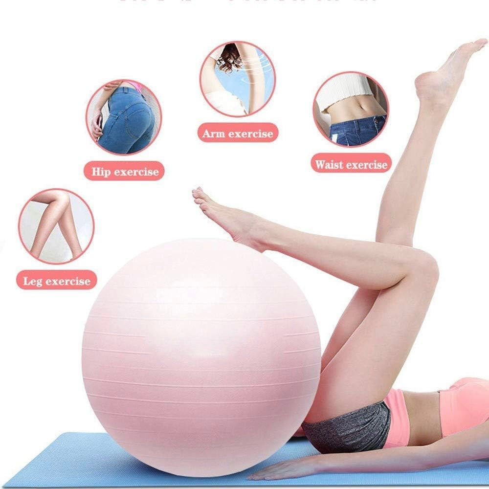65cm Yoga Ball Thick Anti Burst Exercise Ball - Pink