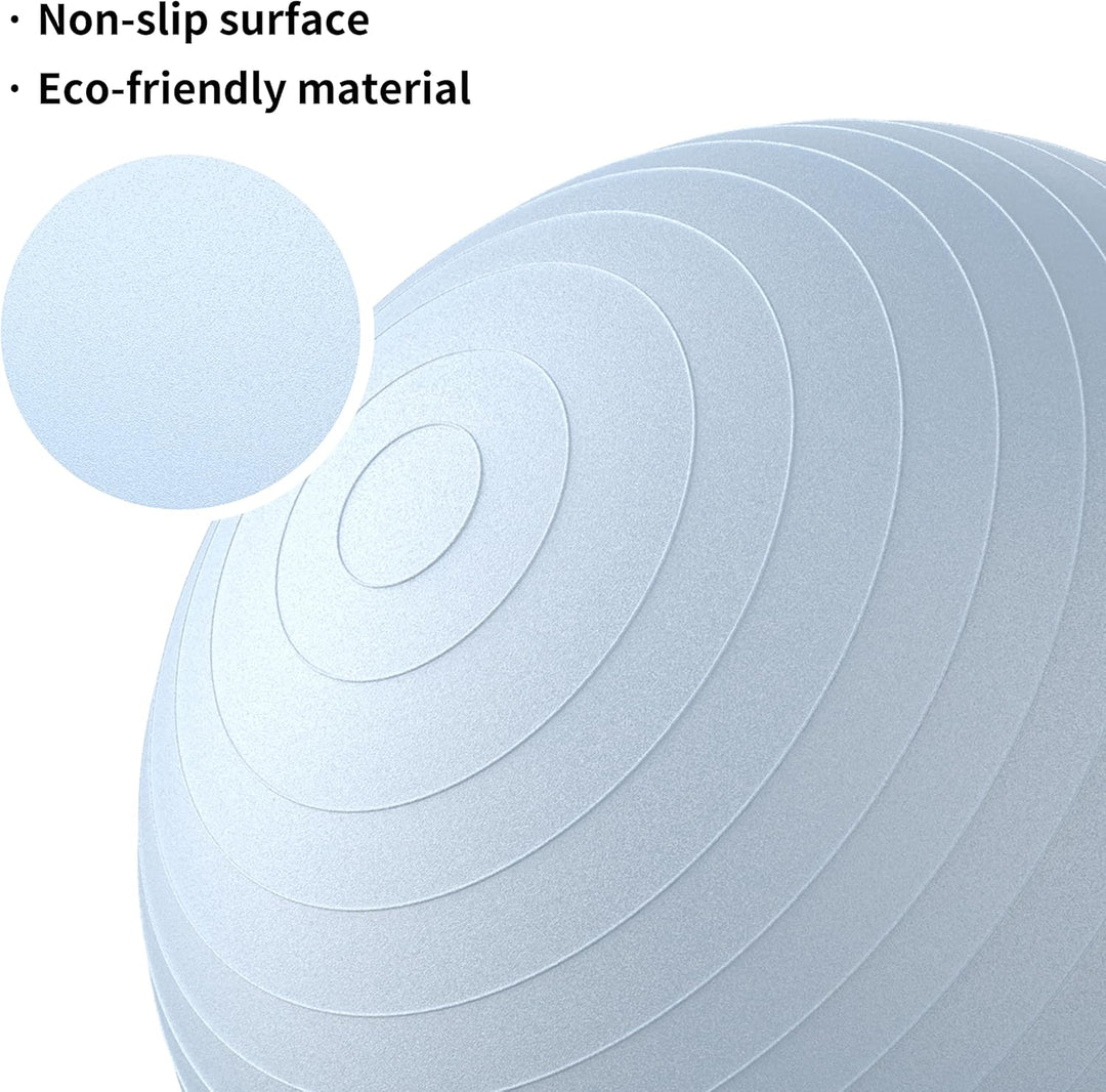 65cm Yoga Ball Thick Anti Burst Exercise Ball - Blue