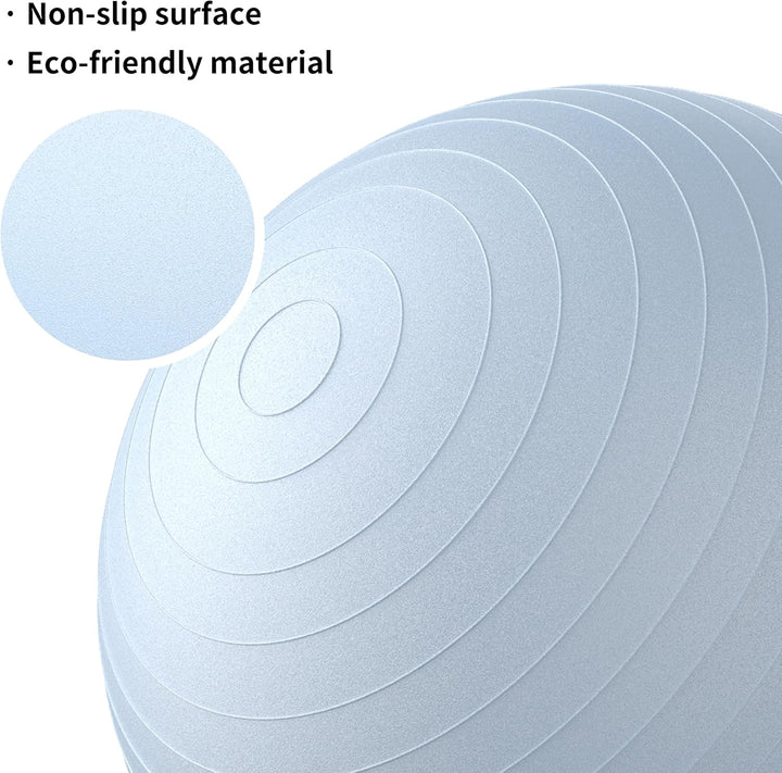 65cm Yoga Ball Thick Anti Burst Exercise Ball - Blue