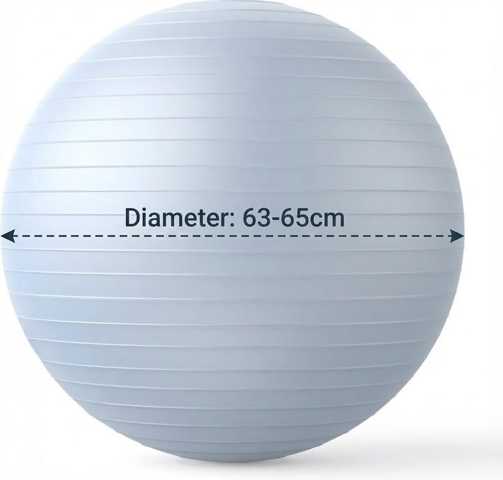 65cm Yoga Ball Thick Anti Burst Exercise Ball - Blue