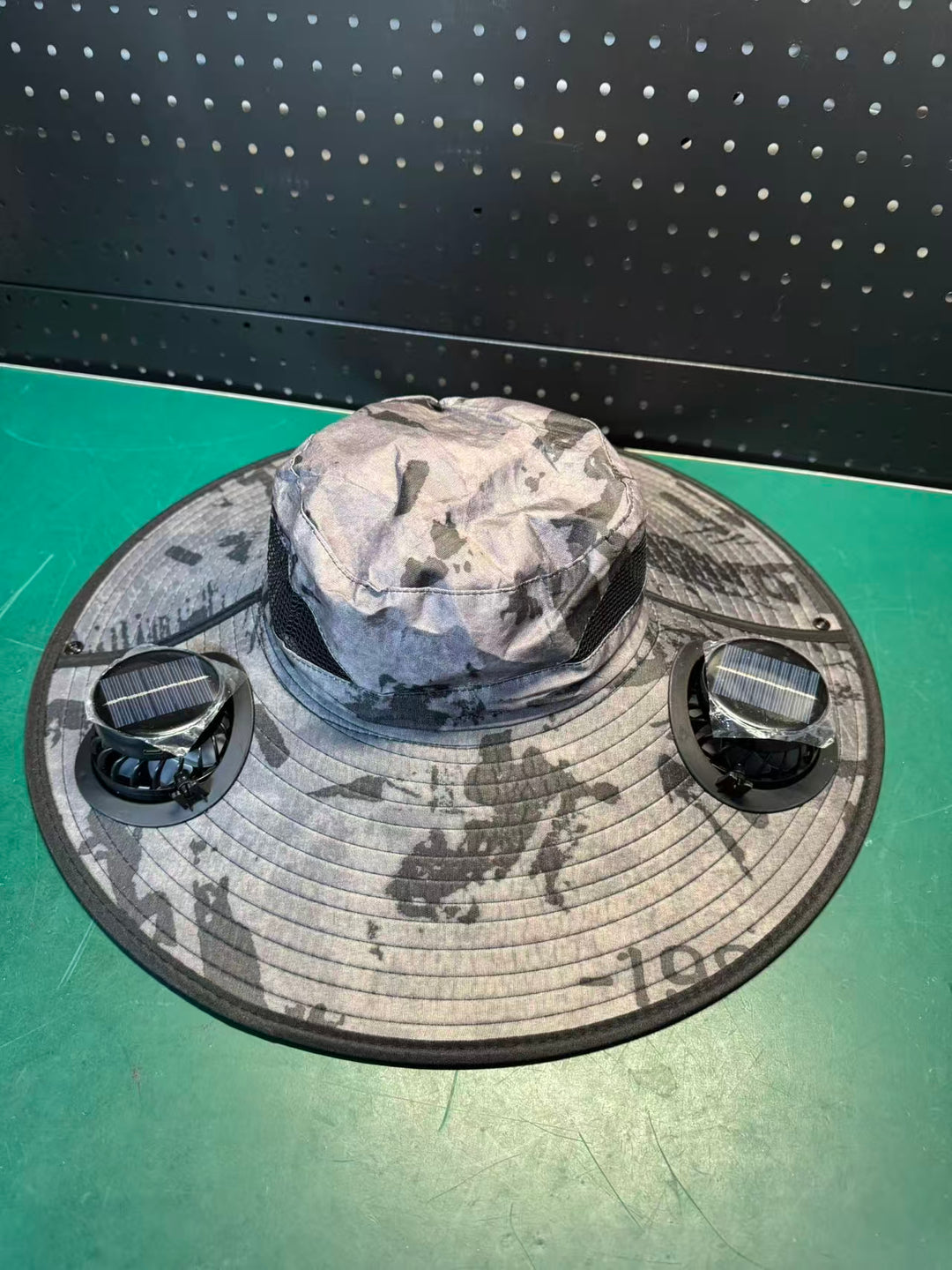 Solar Fan Hat with Dual Cooling Fans USB Rechargeable Wide Brim Sun Hat for Fishing Hiking Outdoor Labor