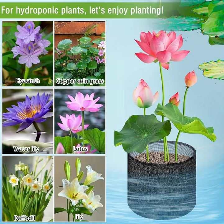 4 Pack Aquatic Plant Mesh Bags Breathable Round Pond Baskets