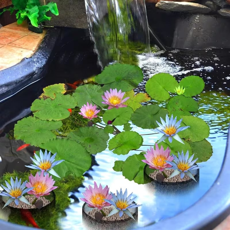 4 Pack Aquatic Plant Mesh Bags Breathable Round Pond Baskets