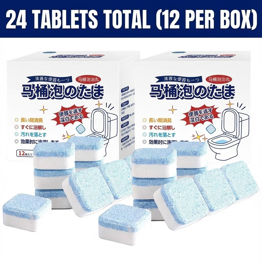 24Pcs Toilet Cleaning Effervescent Tablets Stain Deodorizer