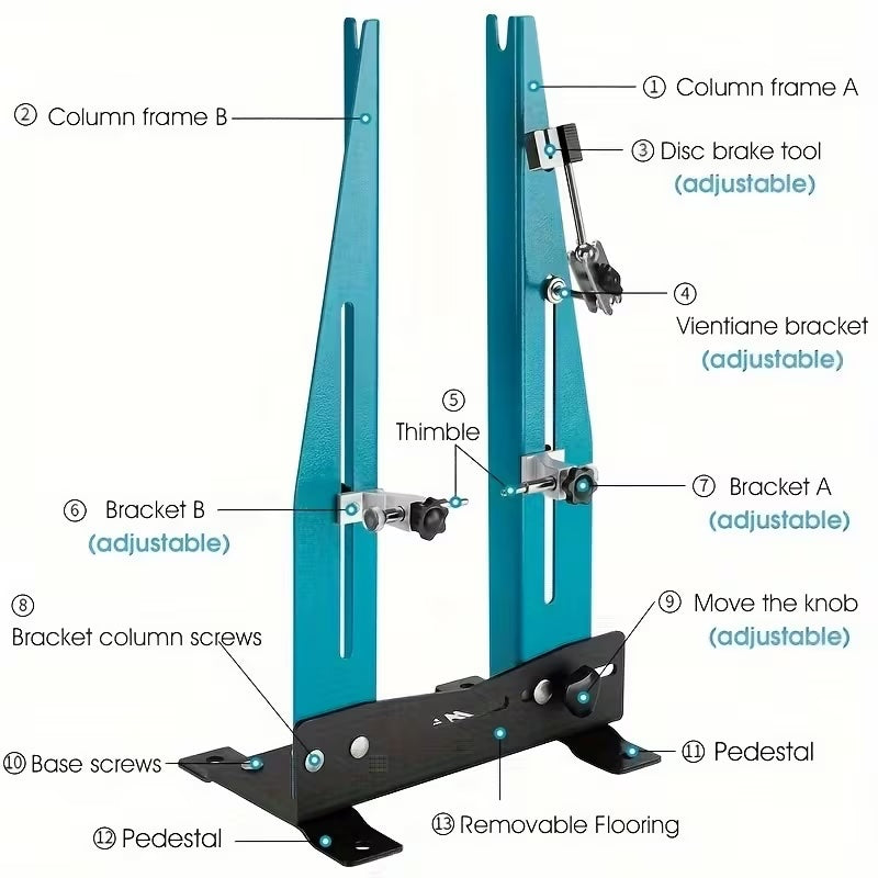 Bicycle Wheel Truing Stand High Carbon Steel Maintenance Rack
