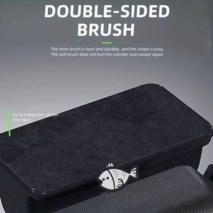 Magnetic Fish Tank Brush with Double Sided Scraper Size - M