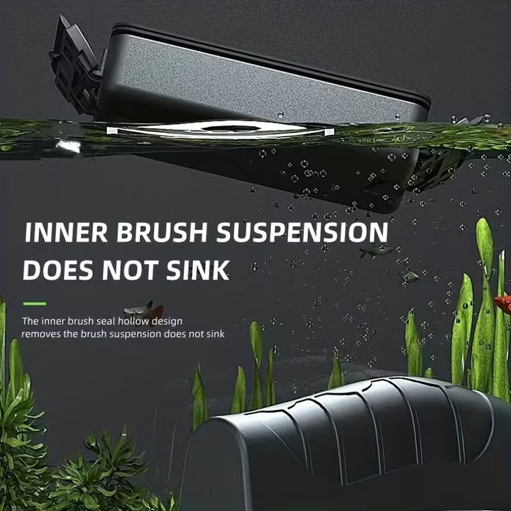 Magnetic Fish Tank Brush with Double Sided Scraper Size - S