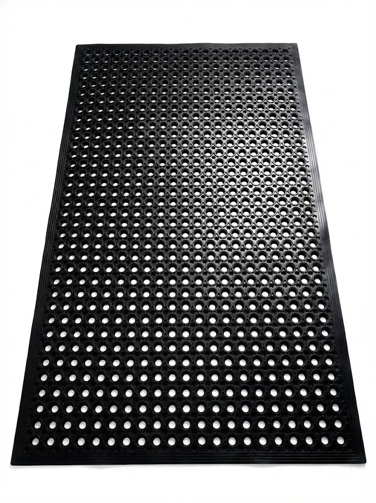 Heavy Duty Rubber Floor Mat Anti Slip Drainage Mat - 90x150cm