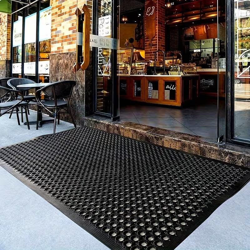 Heavy Duty Rubber Floor Mat Anti Slip Drainage Mat - 60x90cm