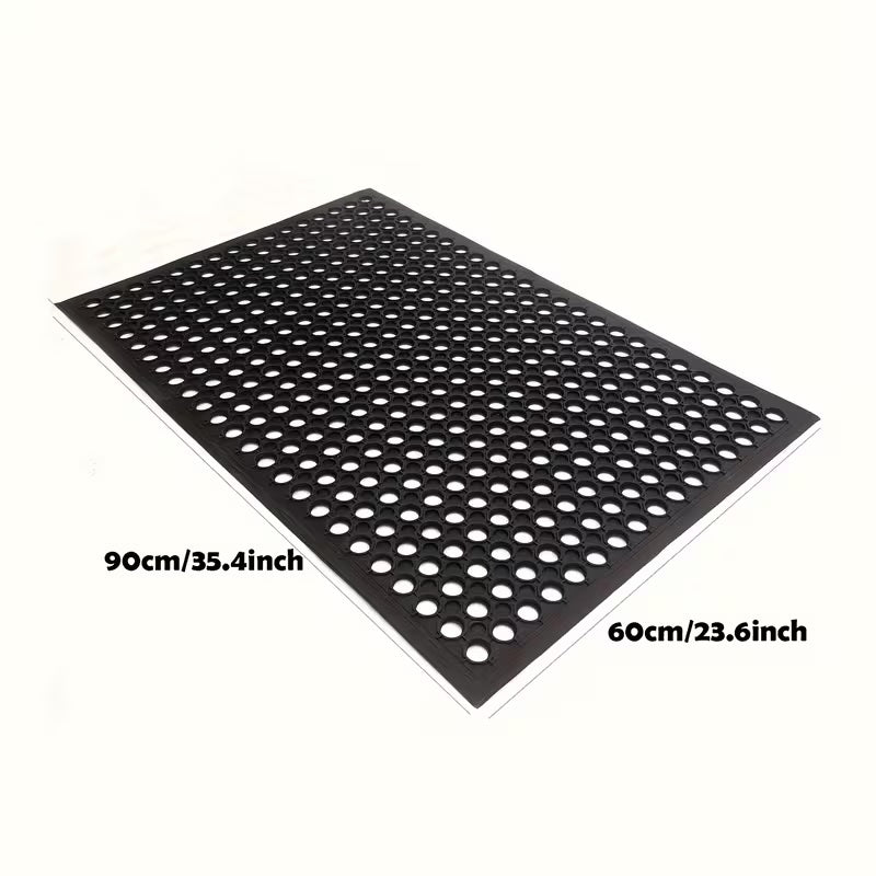 Heavy Duty Rubber Floor Mat Anti Slip Drainage Mat - 60x90cm