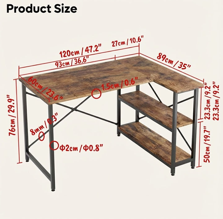 Corner Computer Desk 120CM Home Office Workstation