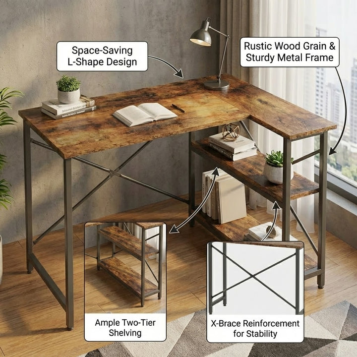 Corner Computer Desk 120CM Home Office Workstation