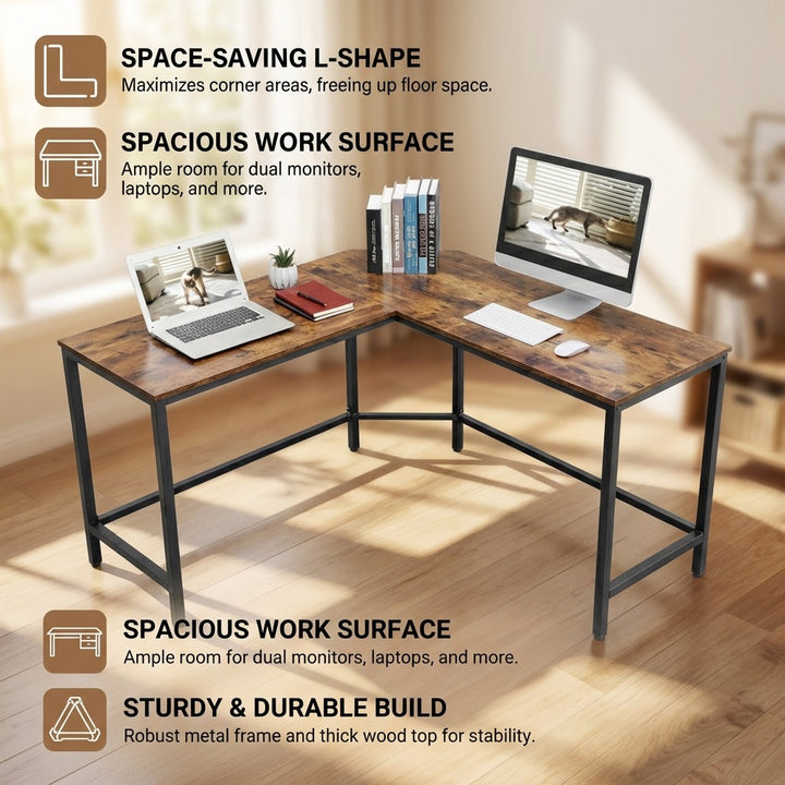L-Shaped Corner Computer Desk